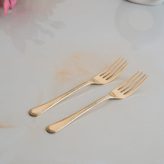 Brass Fork With Bedding Design, Length-8 Inches