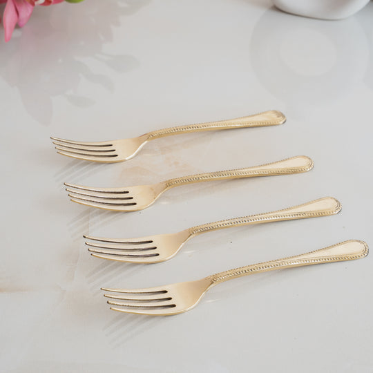 Brass Fork With Bedding Design, Length-8 Inches