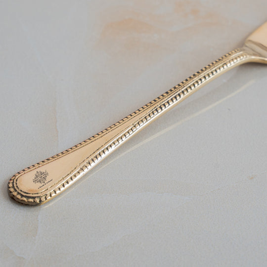 Brass Fork With Bedding Design, Length-8 Inches