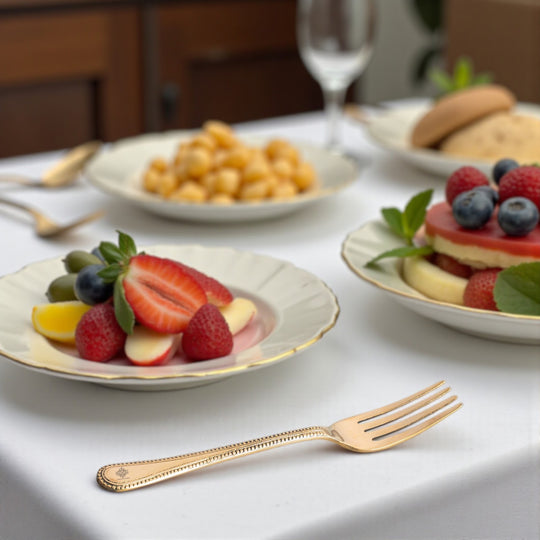 Brass Fork With Bedding Design, Length-8 Inches