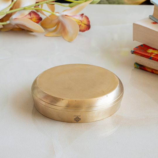 Pure Brass Pudding Plate - Matt Finish Curved RIce Plate