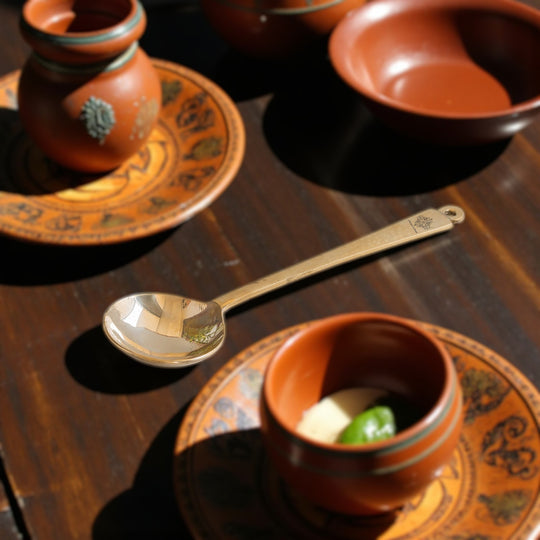 Pure Brass Cutlery Serving Spoon, Kitchenware