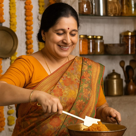 Pure Brass Cooking Ladle / Turner (Karchi or Palta)