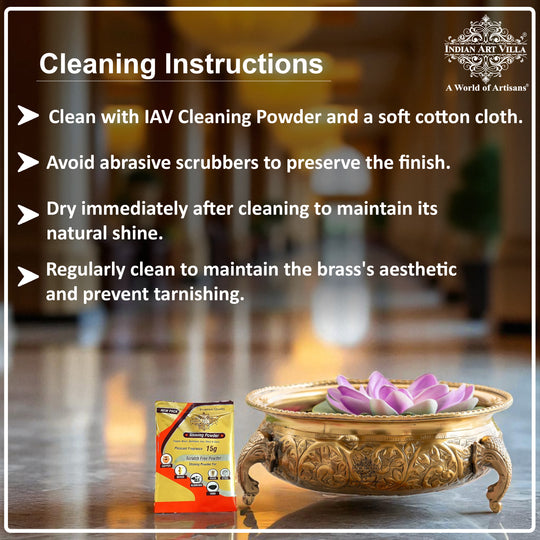 Brass Urli with Elephant Trunk and Embossed Design