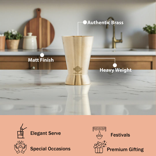 Brass Matt Finish Rugail Glass