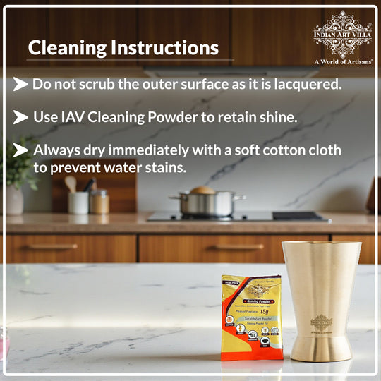 Brass Matt Finish Rugail Glass