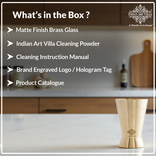 Brass Matt Finish Rugail Glass