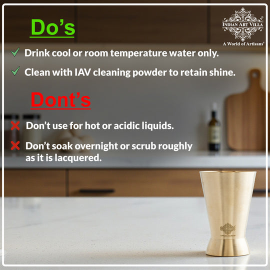 Brass Matt Finish Rugail Glass