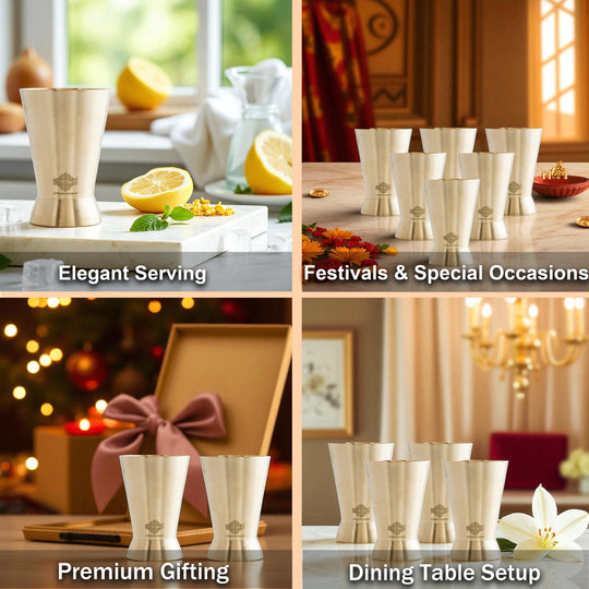 Brass Matt Finish Rugail Glass