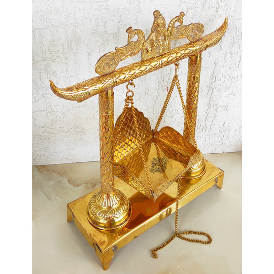 Krishna Ji Brass Jhula Swing for Home & Temple