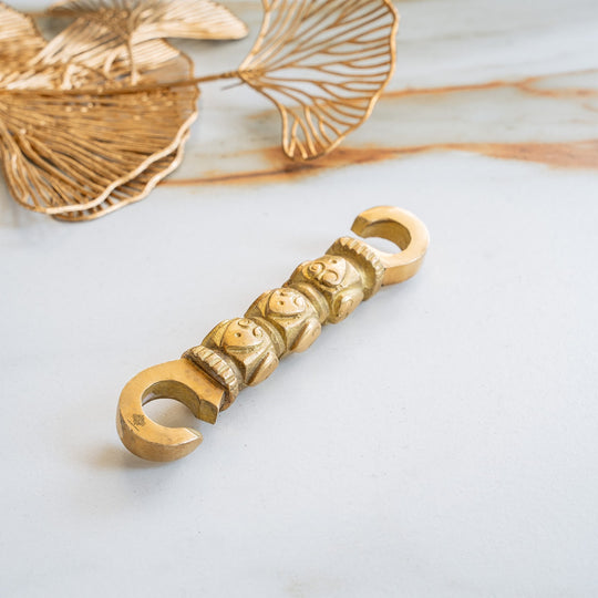 Pure Brass Jhula Chain Hook with Pan Design
