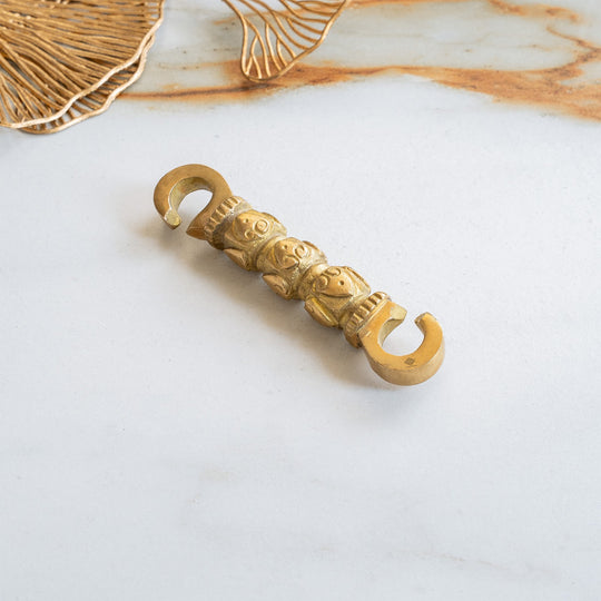 Pure Brass Jhula Chain Hook with Pan Design