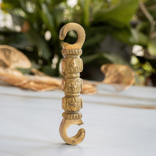 Pure Brass Jhula Chain Hook with Pan Design