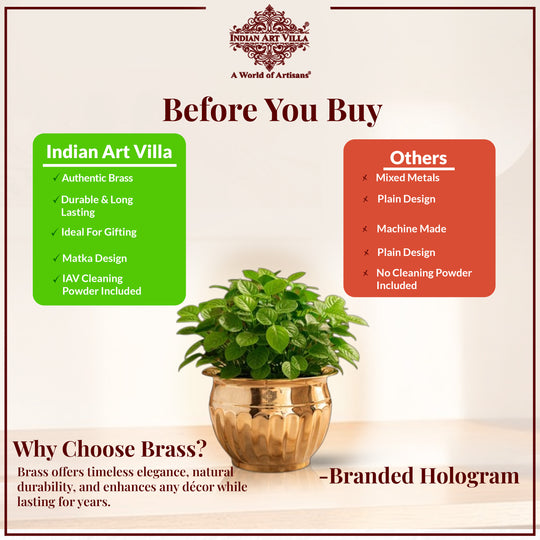 Brass Handmade Designer Planter, Flower Pot, Home Decor