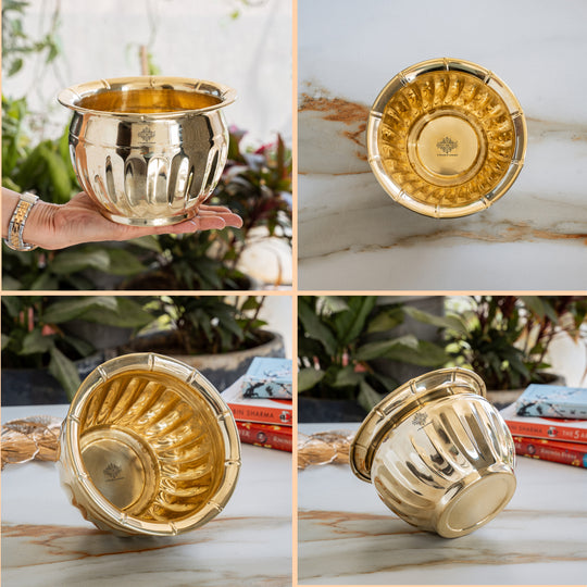 Brass Handmade Designer Planter, Flower Pot, Home Decor
