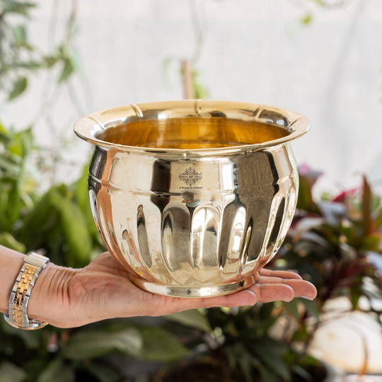 Brass Handmade Designer Planter, Flower Pot, Home Decor