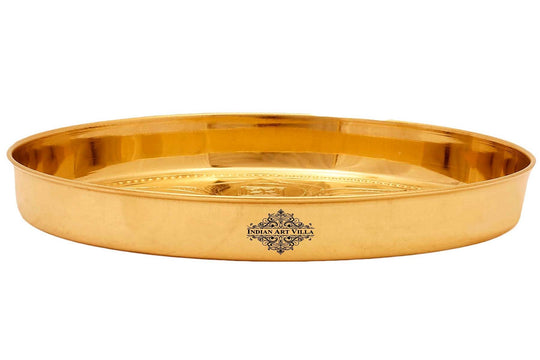 Handmade Pure Brass Asthmanghal Puja Thali For Spiritual and Puja