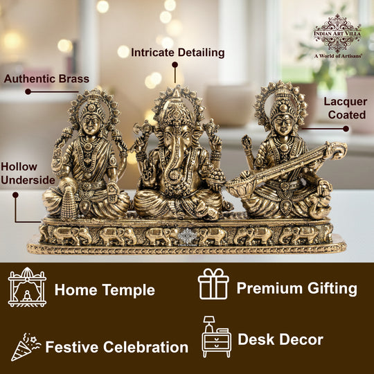 Pure Brass Ganesh Ji Murti With