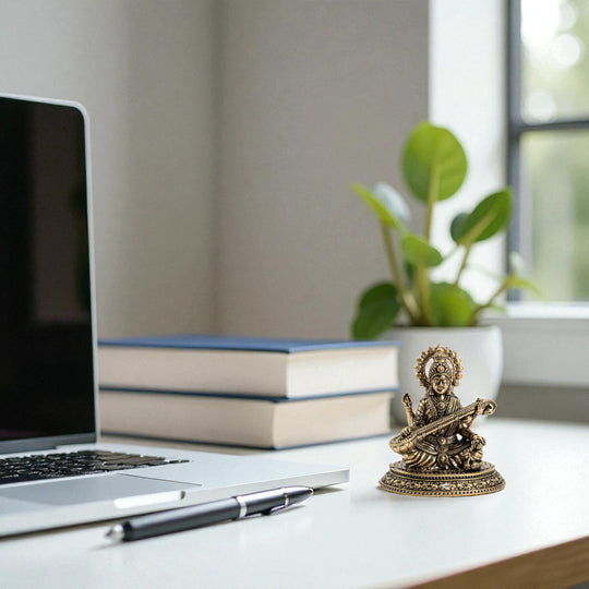 Pure Brass Goddess Saraswati ji Idol