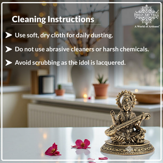 Pure Brass Goddess Saraswati ji Idol