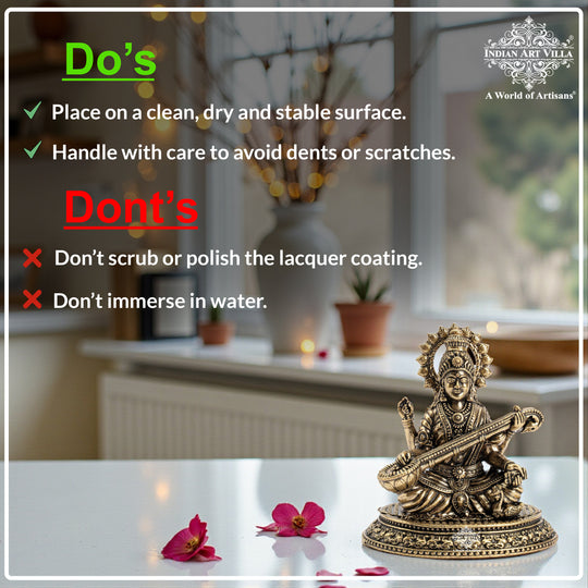 Pure Brass Goddess Saraswati ji Idol