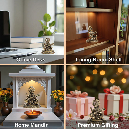 Pure Brass Goddess Saraswati ji Idol