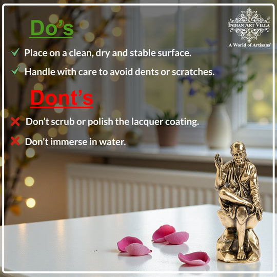 Pure Brass Shirdi Sai Baba Murti Idol