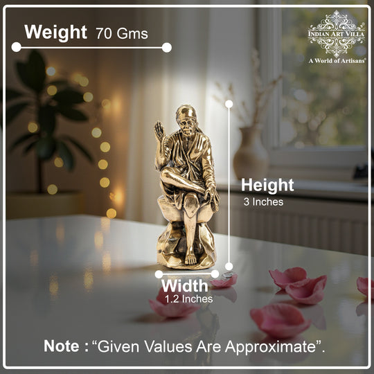 Pure Brass Shirdi Sai Baba Murti Idol