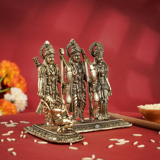 Brass Ram Darbar Idol for Home Temple Decor & Pooja Room