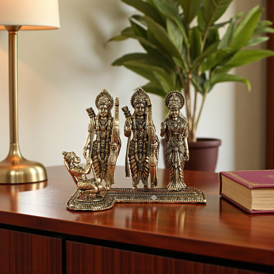 Brass Ram Darbar Idol for Home Temple Decor & Pooja Room