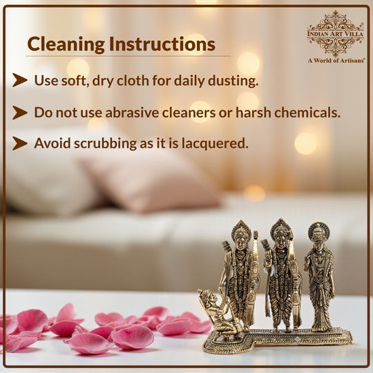 Brass Ram Darbar Idol for Home Temple Decor & Pooja Room