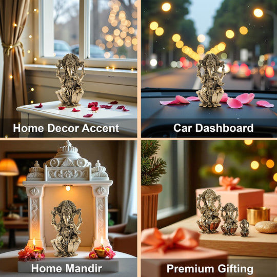 Pure Brass Ganesh ji Murti On Kamal