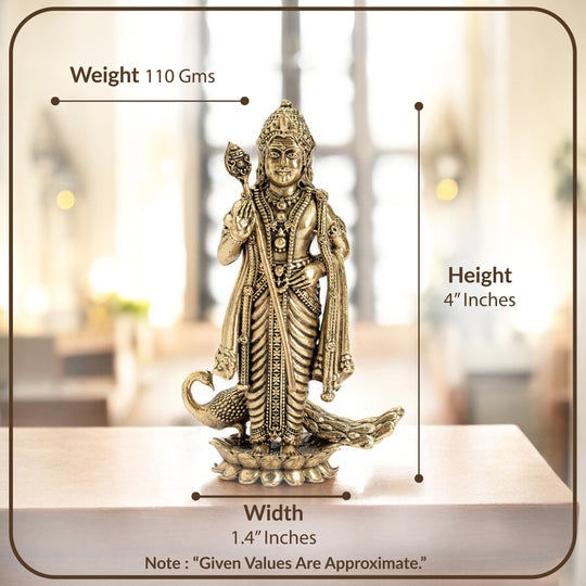 Pure Brass Murgan Murti