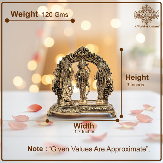 Pure Brass Ram Darbar Murti for Home Temple & Pooja Decor