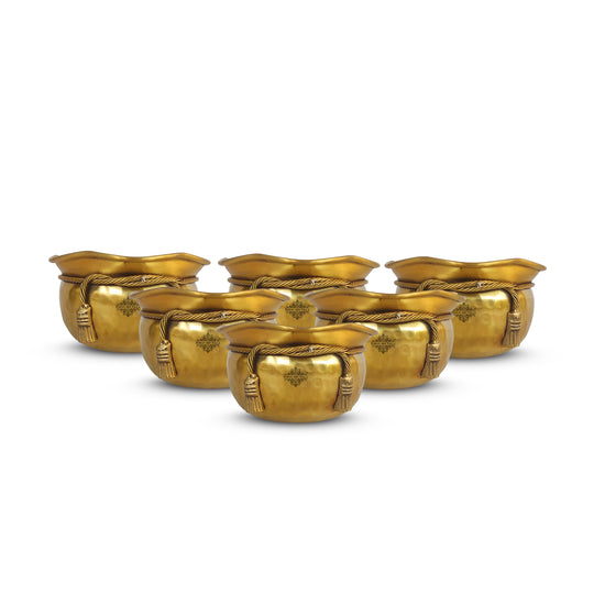Pure Brass Matt Finish Decorative Bowl – 700 ML