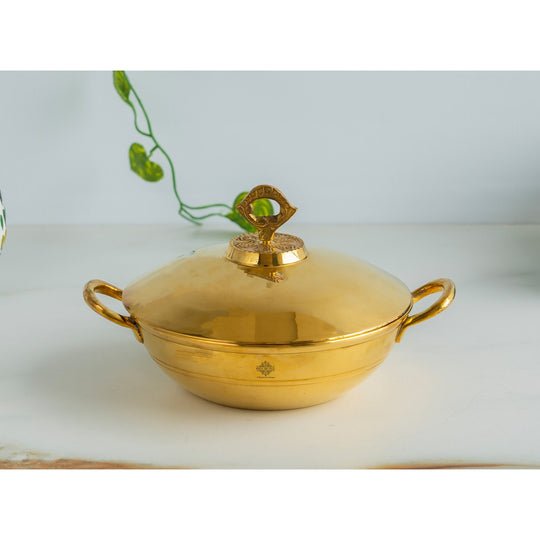 Traditional Brass Kadai for Indian Cooking