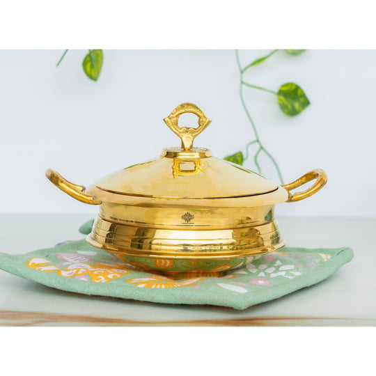 Traditional Brass Kadai for Indian Cooking