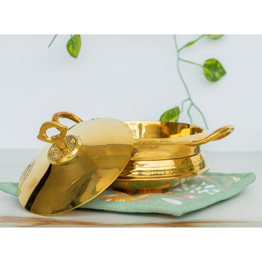 Traditional Brass Kadai for Indian Cooking