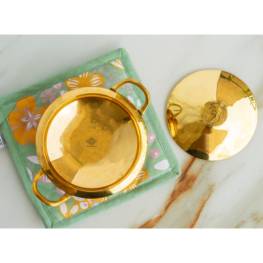 Traditional Brass Kadai for Indian Cooking