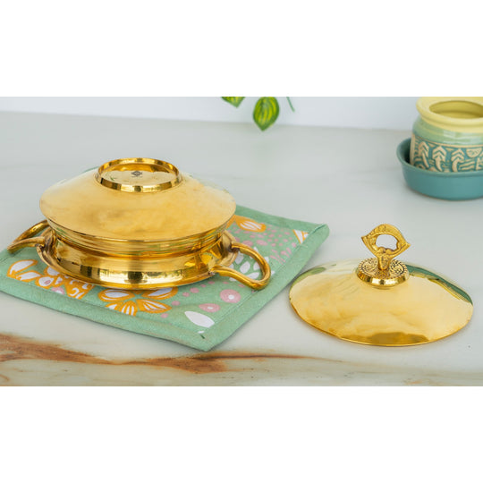 Traditional Brass Kadai for Indian Cooking