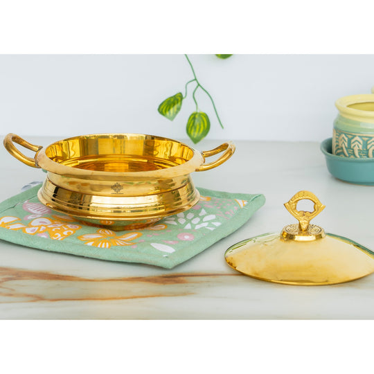 Traditional Brass Kadai for Indian Cooking