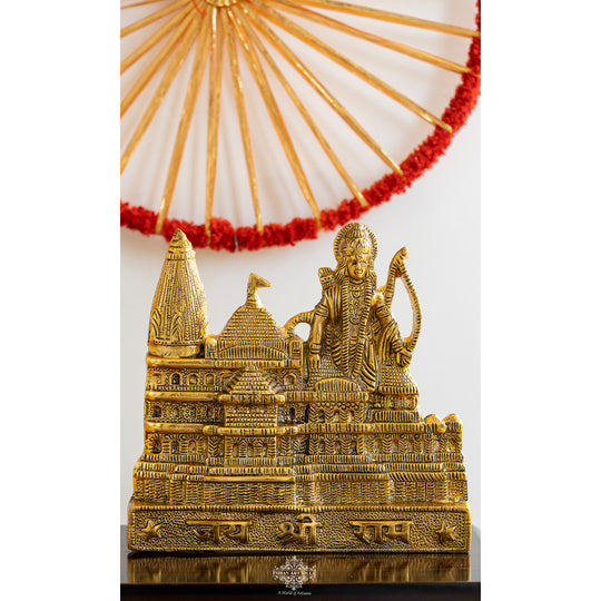 Pure Brass Ram Mandir With Shree Ram Ji-A Divine Blend of Art and Spirituality