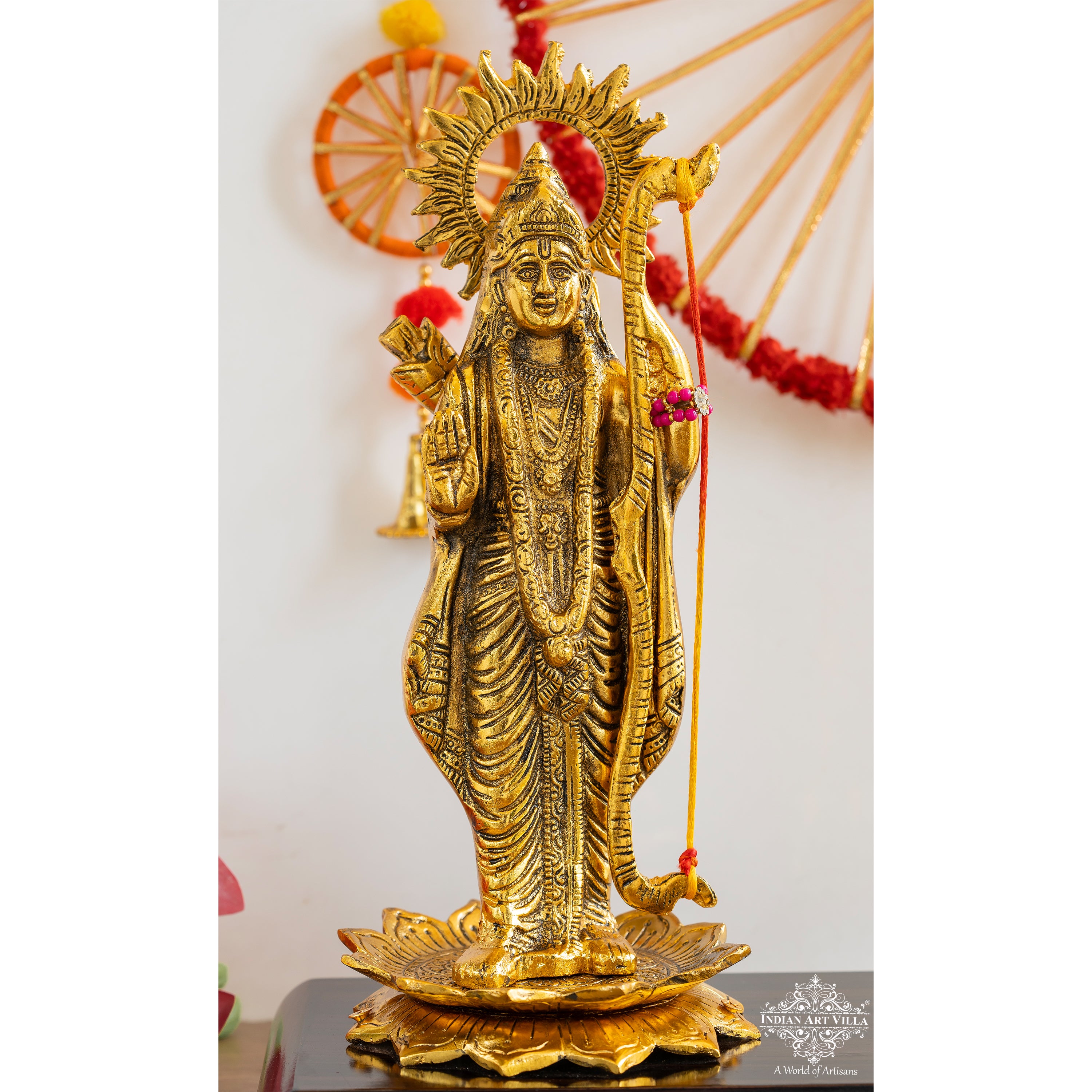 Pure Brass Ram Mandir With Shree Ram Ji-A Divine Blend of Art and