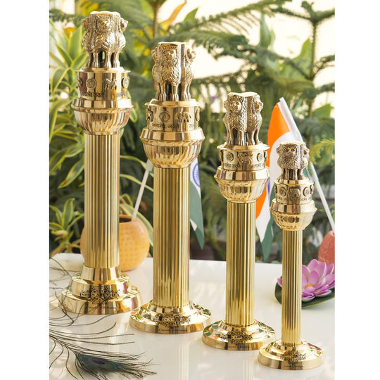 Pure Brass Handcrafted Ashok Stambh Pillar