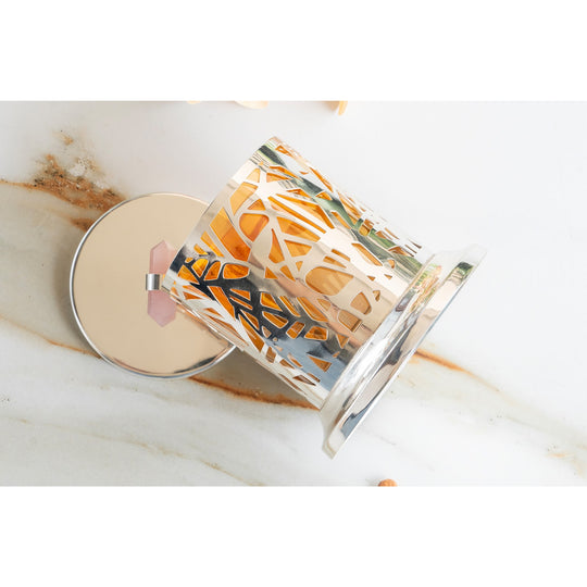 Silver Plated Brass & Glass Jali Cutting Dry Fruit Box, Oval Shaped Decorative Chocolate & Dry Fruit Storage Box