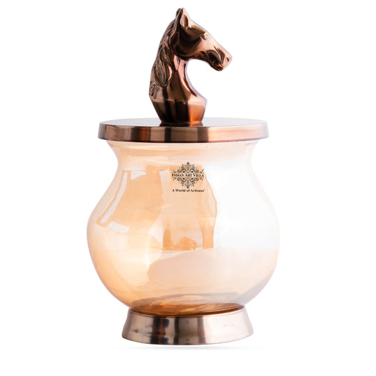 Horse head decorative storage jar 2000 ML lifestyle — Indian Art Villa