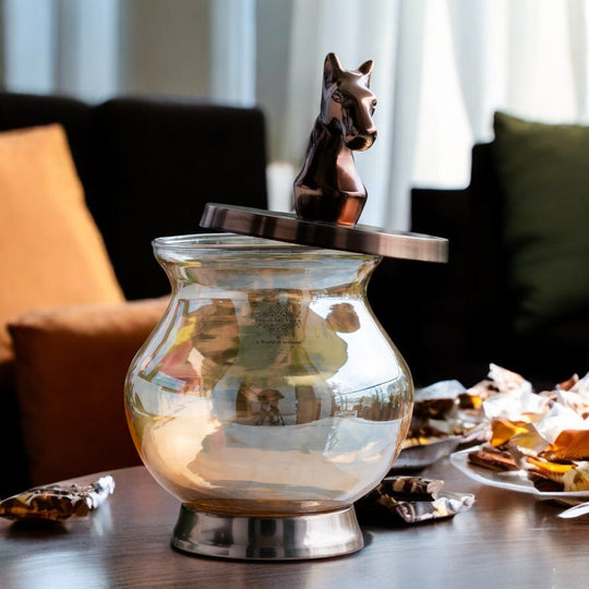 Horse head decorative storage jar 2000 ML premium — Indian Art Villa