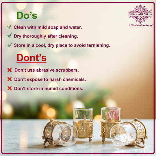 Pure Brass Tea Cup Set of 2,& 4with Black Velvet Gift Box-170 ML