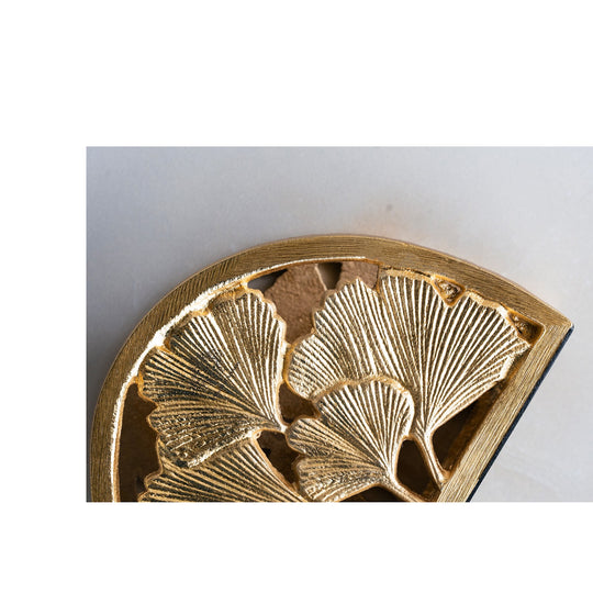 Brass Embossed Flower Design Napkin Holder