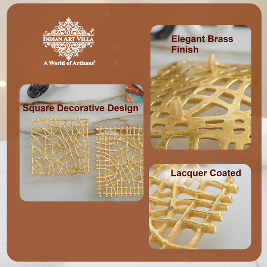 Brass Finish Decorative Aluminium Centerpiece Platter